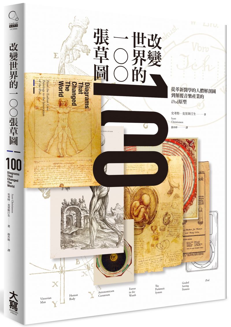 《改變世界的100張草圖》中文版書封。