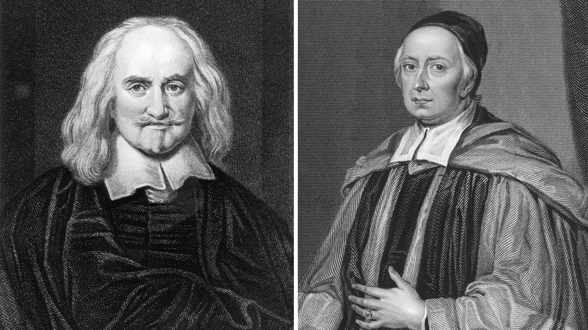 英國數學家霍布斯（Thomas Hobbes，左）與瓦里斯（John Wallis，右）。