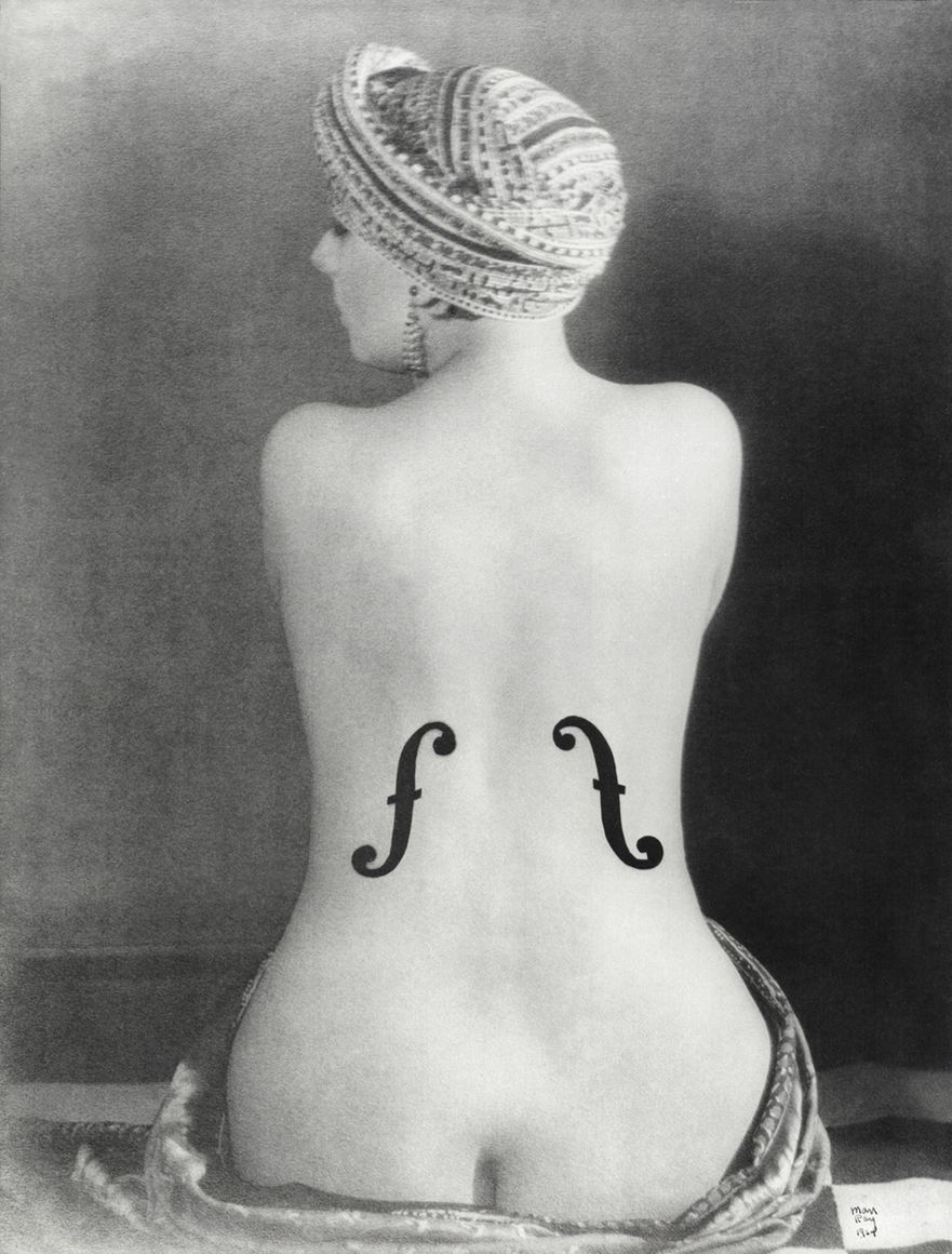 吉吉在曼雷代表性的作品《Le Violon D′Ingres》裡。