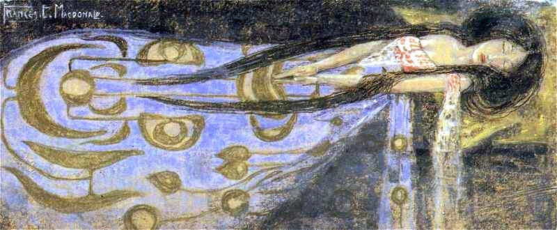 Frances MacDonald－〈The Sleeping Princess〉，1910年。