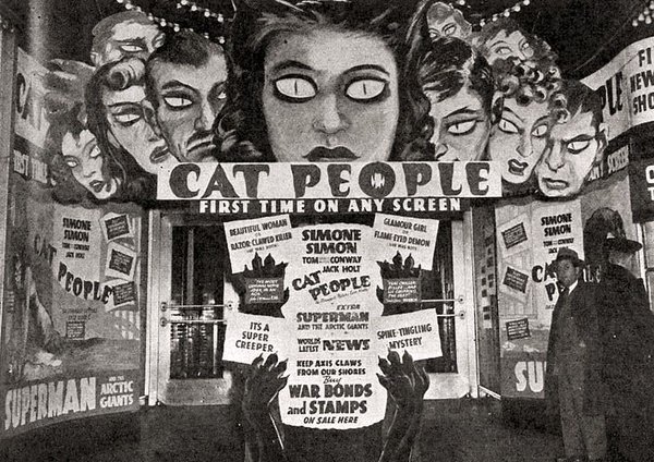 1942年電影製作人瓦爾‧萊頓拍攝的經典恐佈電影《豹人》（Cat People）。