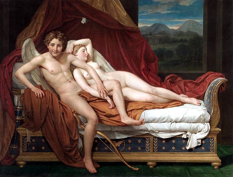 邱比特與普賽克（靈魂女神） ，19世紀法國畫家Jacques-Louis David的作品。