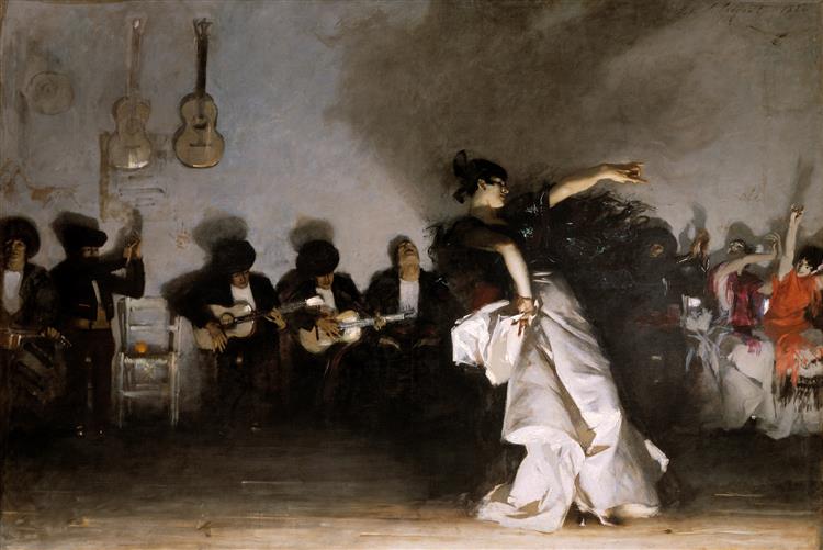 約翰‧辛格‧薩金特（John Singer Sargent）描繪的西班牙吉普賽舞者。