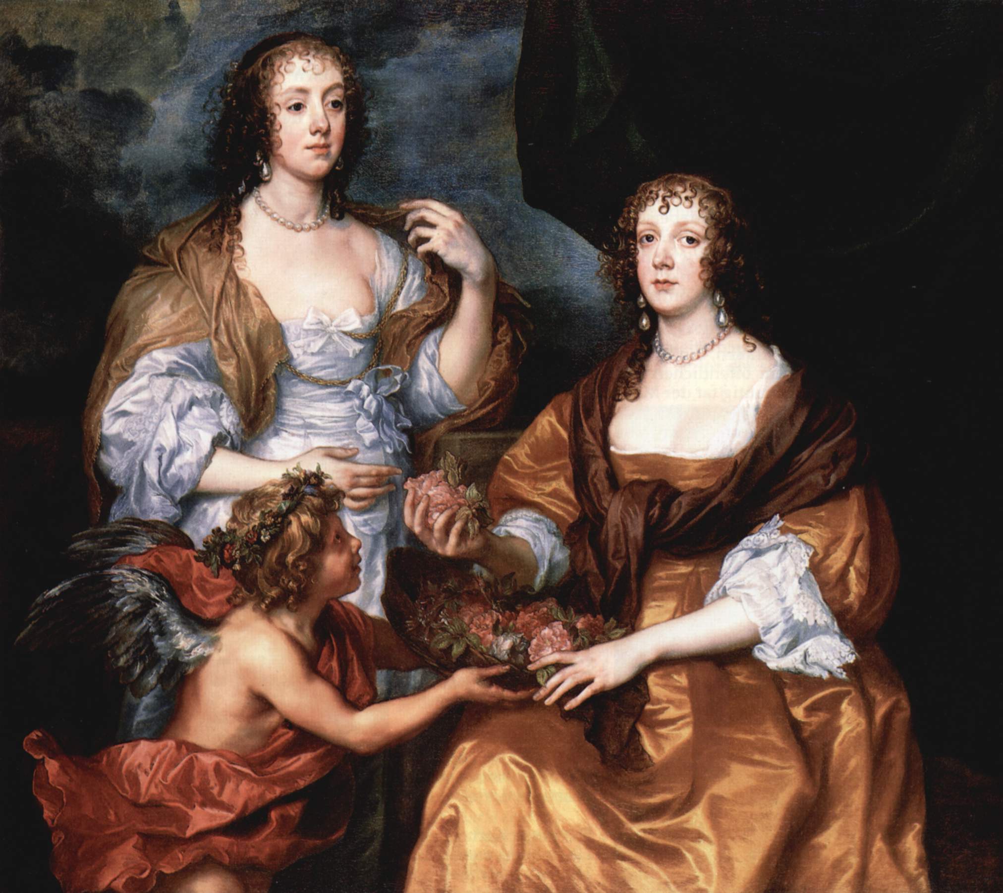 《Lady Elizabeth Thimbelby and Dorothy, Viscountess Andover》（Anthony Van Dyck，1637）