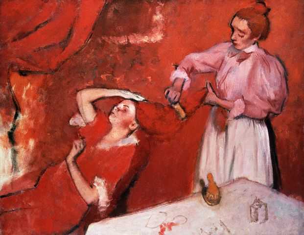 《Combing the Hair》（Edgar Degas，1896）